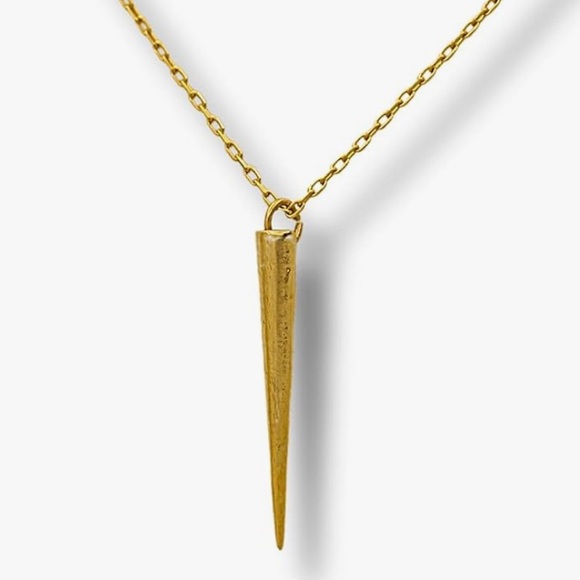 Neiman Marcus Diamonds 18k Gold Double-Chain Heart Pendant  Upscale Neiman Marcus 18KT Gold Vermeil pendant necklace